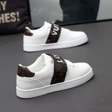 Louboutin-style red bottom shoes soft bottom leather red bottom cl magic lightweight men's shoes accessible luxury classytrendyprinting sneakers stain-resistant student pedals