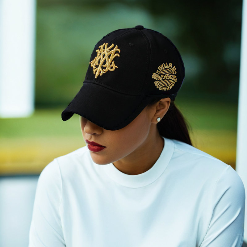 Womens Hat Letter Embroidered Satin