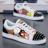 Louboutin-style red bottom shoes mencl red bottom casual shoes spiritual social boy sneakers fashiontrendystuds nightclub white shoes