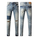 Purple Brand Jeans Pure Cotton High Street Trend #9095