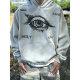 Mens Vintage T-Shirts printed fleece hooded sweater vintage