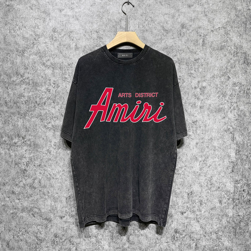 Amiri washed t-shirt stroke pure letter short sleeves