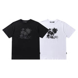 Palm Angels T Shirts Printed Short Sleeve T-shirt Men and Women Half Sleeve