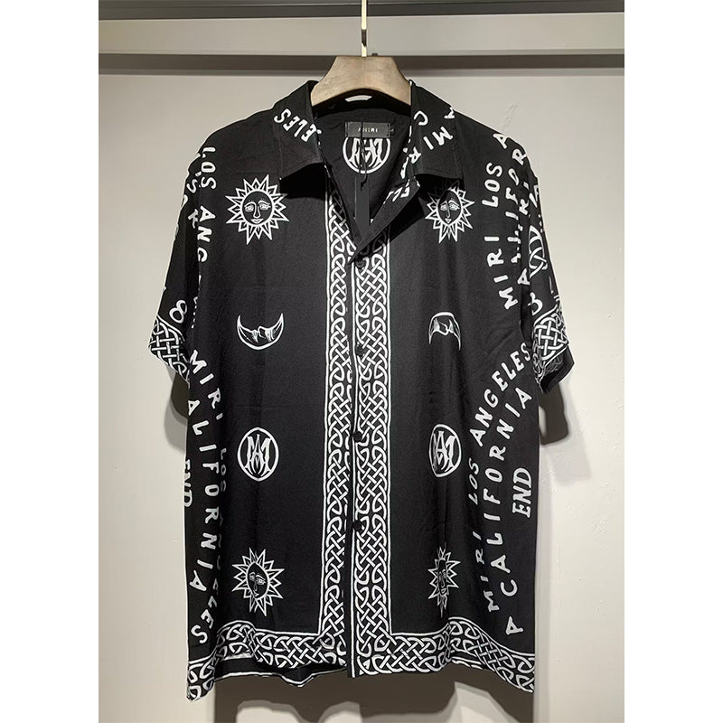 Amiri Shirt Fashion Print Couple High Street