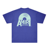 Amiri Washed Distressed T Shirt Printed Trendy Pure Cotton