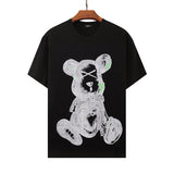 We11 Done T Shirts Cartoon Bear Print Loose Large Size Men and Women Same Style