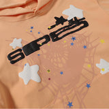 Sp5der Hoodie Cobweb Puff Print Pure Cotton