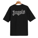 Palm Angels T Shirts Angel Front and Rear Printed Short Sleeve T-shirt Men's Loose Half Sleeve