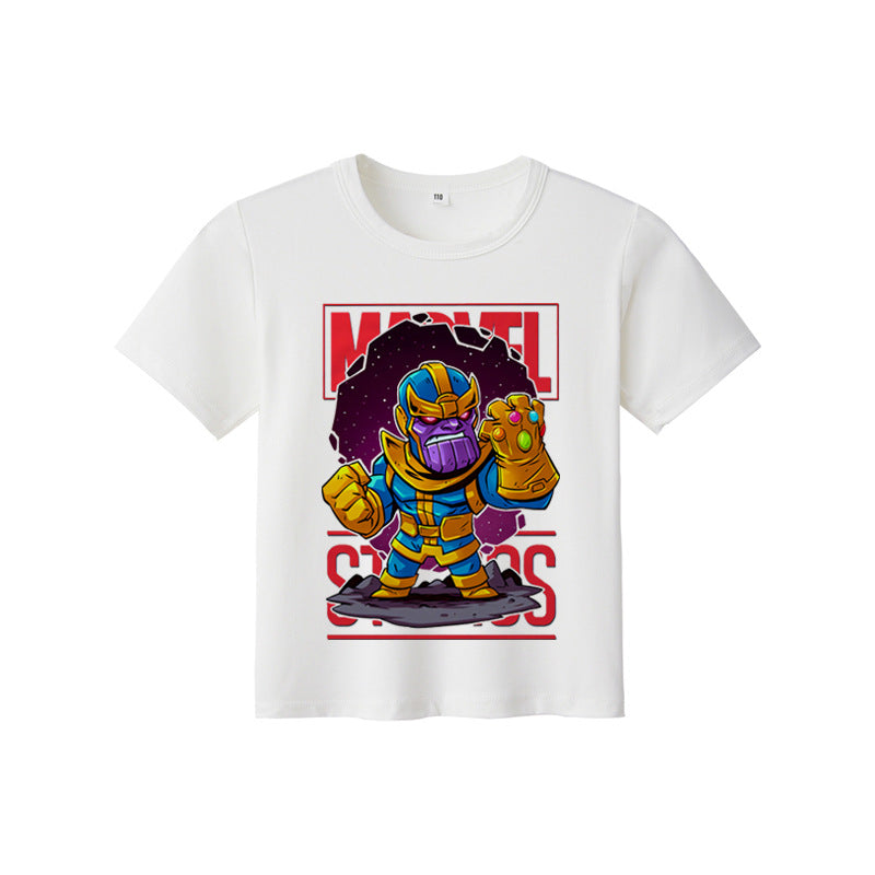 Marvel T Shirt Short Sleeve Avengers T-shirt Iron Man Short Sleeve