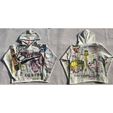 Mens Vintage T-Shirts Saint Michael American Wash Casual Hooded Sweater