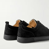 Louboutin-style red bottom shoes red bottom shoes cl suede leather low-top luxury brand sneakers fashion genuine leather black casual shoes