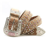 Hip-hop punk rhinestone belt punk style