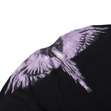 Marcelo Burlon T Shirt MB Violet Wings Pattern Pure Cotton Men and Women Same Style