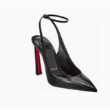 Louboutin-style red bottom shoes european station cl red bottom high heels pointed toe super high heel stiletto spring & fallflats women's shoes flatsexportplus size shoes