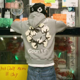 Denim Tears Hoodie Letter Print Fleece Hoodie Sweater