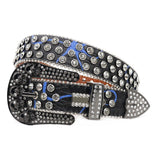 Hip-hop punk rhinestone belt skull punk wide belt