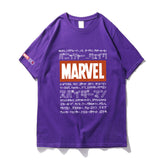 Marvel T Shirt Summer Short Sleeve Trendy Loose Print Male Half Sleeve