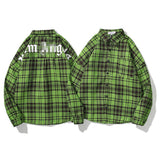 Palm Angels T Shirts Plaid Long Sleeve Shirt Men and Women Loose Shirt Coat