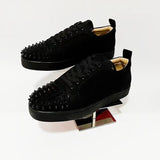 Louboutin-style red bottom shoes european station cl men's shoes rivets red bottom sneakers easiest for matchtrendy rivets couple style casual european goods