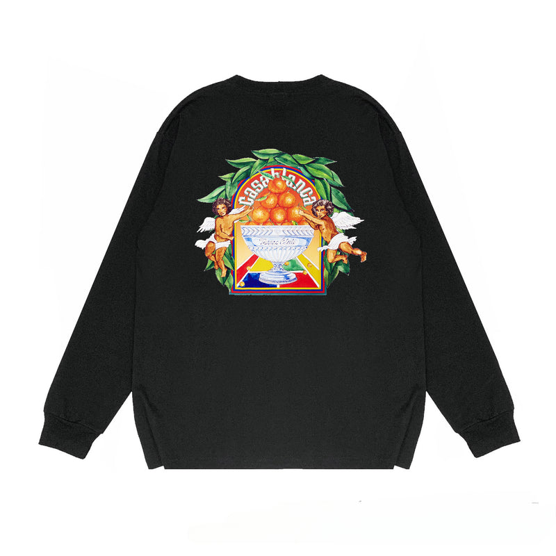 Casablanca Long sleeve T-shirt Letter Painted Print Loose