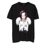 Marilyn Manson T Shirt Vintage Tee Vintage Print Distressed Short Sleeve T-shirt