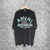 Amiri Washed Distressed T Shirt Printed Trendy Pure Cotton