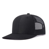 Trendy flat brimmed hat summer mesh breathable