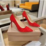 Louboutin-style red bottom shoes fashion style gridsclelegant test empty red bottom nude pink high heels.cm pointed toe sandals