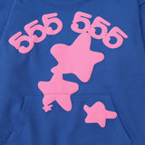 Sp5der Hoodie Cobweb Puff Print Pure Cotton