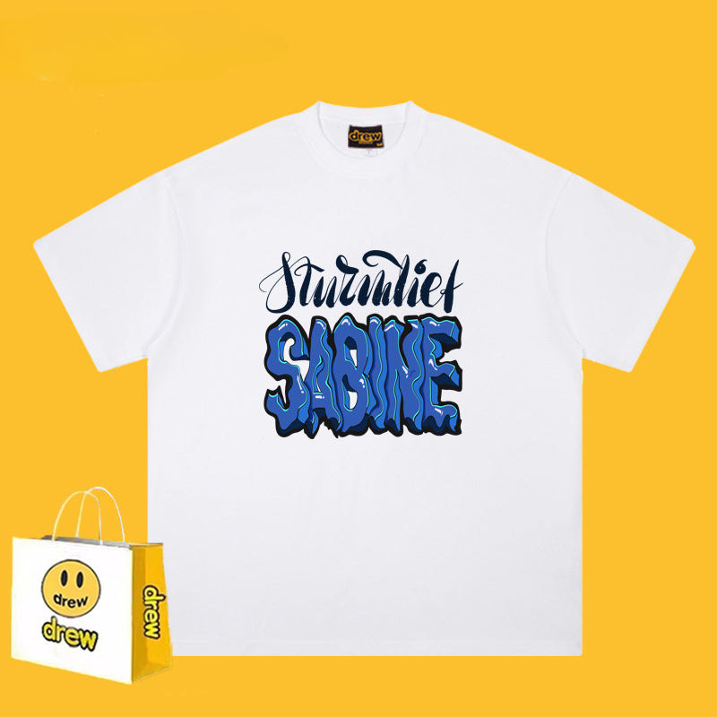 Drew T Shirts Smiley Letter Printed T-shirt