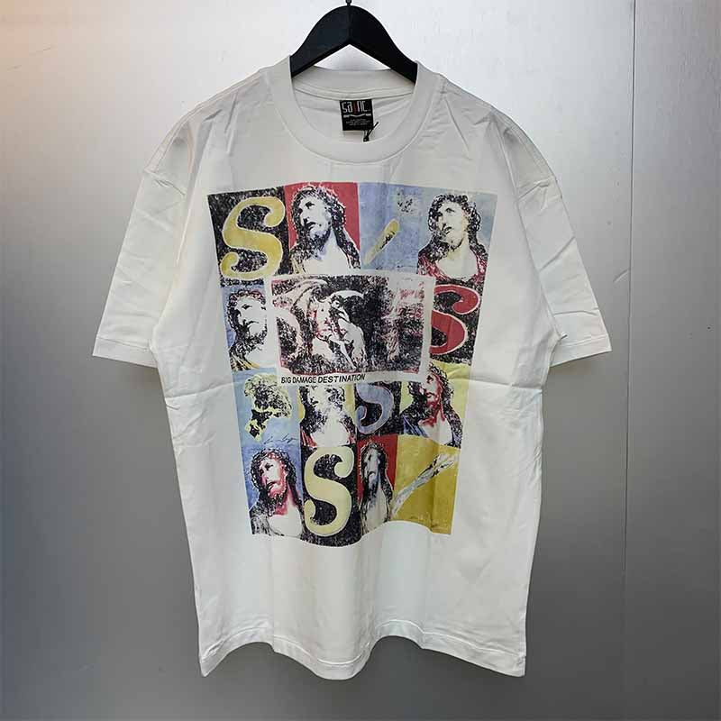 SAINT MICHAEL Vintage T Shirt Direct Spray Short Sleeve