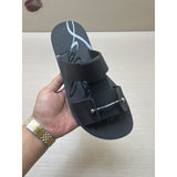 Louboutin-style red bottom shoes fashionexportcl red bottom rivets men's slippers summertrendy flip-flops lightweight non-slip beach shoes cool flip-flops