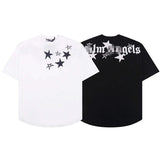Palm Angels T Shirts Letter Print Short-Sleeve T-shirt Men's Loose Half Sleeve