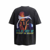 SAINT MICHAEL Vintage T Shirt MKSZY 2pac White Headscarf West Coast Vintage Short Sleeve