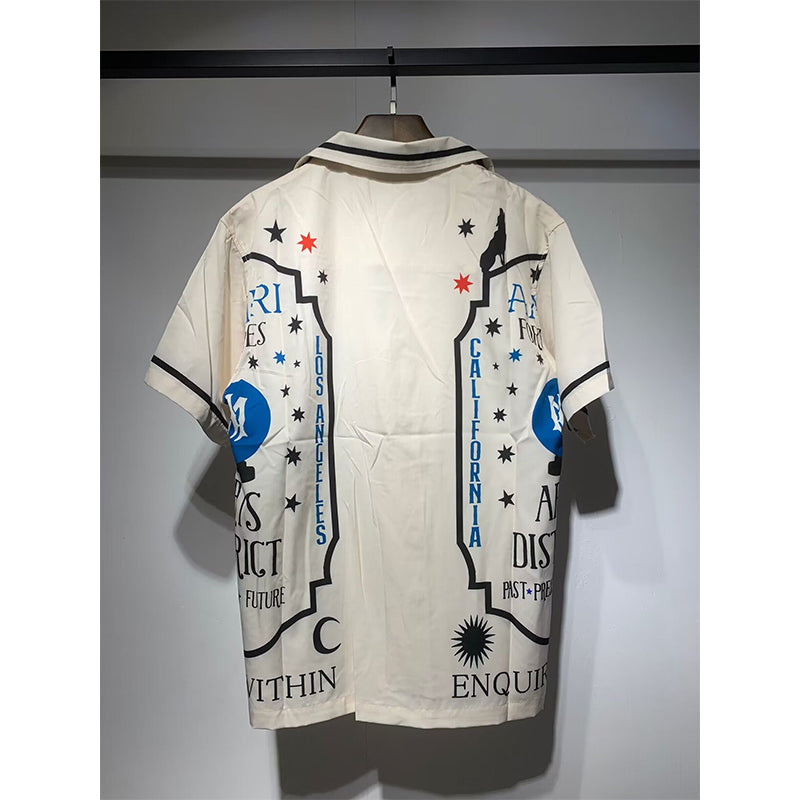 Amiri Shirt Fashion Print Couple High Street