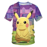 Men and Women Pokemon Pikachu T Shirt Anime Elf Baby 3D Digital Printing