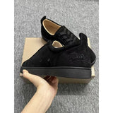 Louboutin-style red bottom shoes european station cl rivet shoes casual sneakers sneakers fashioneasiest for match loafers genuine leather shoes