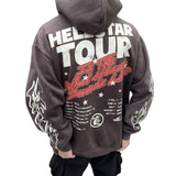Hellstar Hoodie Retro Distressed Graffiti Loose Fleece-lined