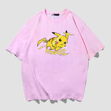 Men and Women Pokemon Pikachu T Shirt Y Short Sleeve T-shirt for Men and Women