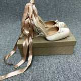 Louboutin-style red bottom shoes ballet shoes dance shoes european station cl french one-word celebrity elegant rhinestone sexy red bottom export high heels
