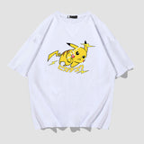 Men and Women Pokemon Pikachu T Shirt Y Short Sleeve T-shirt for Men and Women