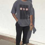 Marilyn Manson T Shirt Vintage Tee Vintage Print Distressed Short Sleeve T-shirt