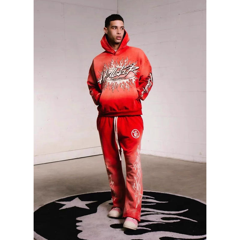 HS Sweatpants Stitching Sports Leisure Horn