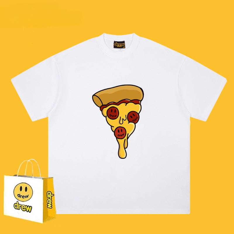 Drew T Shirts Pizza Smiley T-shirt