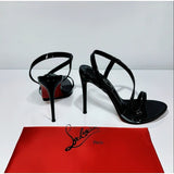 Louboutin-style red bottom shoes exportcl red bottom high heels socialite style elegant one-strap sandals socialite elegantsexy snake-shaped open-toe women's shoes