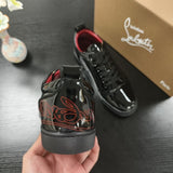 Louboutin-style red bottom shoes guangzhou classycl red bottom shoes men's shoes red black patent leather mencasual bright panel shoes fashion business shoes accessible luxury