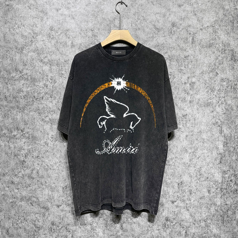 Amiri washed t-shirt night sky pegasus short sleeve