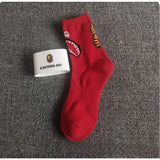 Bape Socks Men's and Women's Sports Socks with Towel Bottom