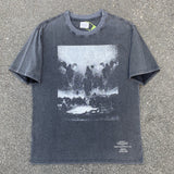 Men Vintage T-Shirts FEAR OF GOD God's Judgment Washed Black Tee