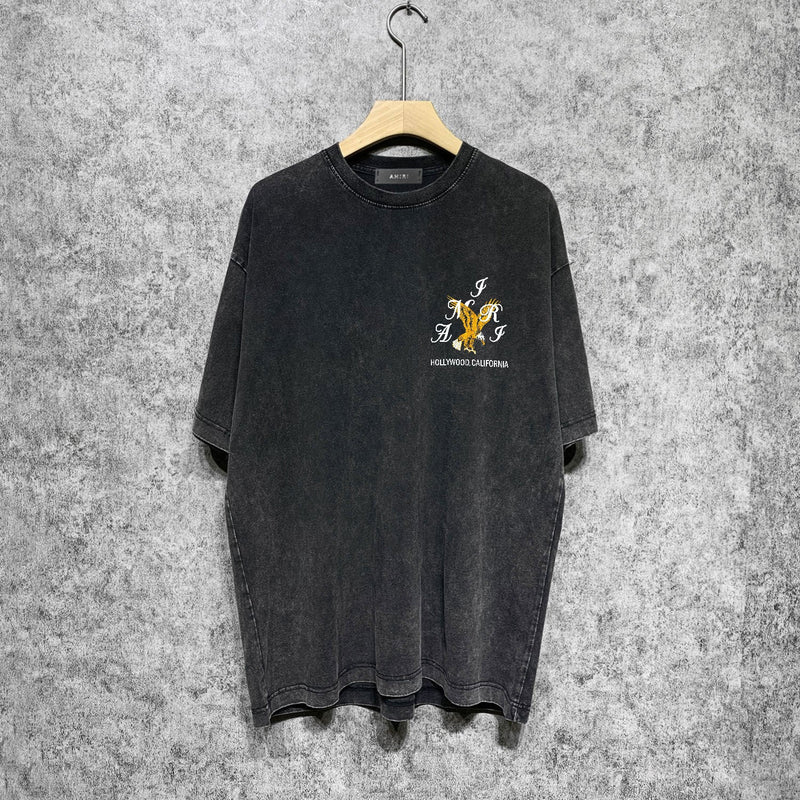 Amiri washed t-shirt hollywood eagle short sleeve
